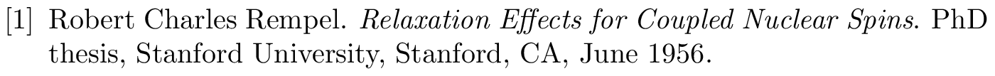 BibTeX example: phdthesis citation style unsrt